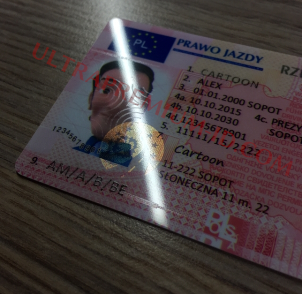 Prawo jazdy polskie od ultrapremium-id.com - Awers